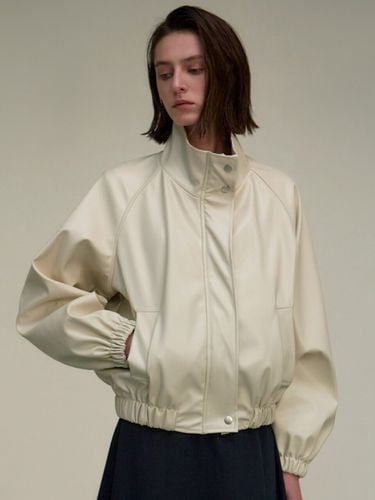 Leather Raglan Blouson Jacket () - NICK&NICOLE - Modalova