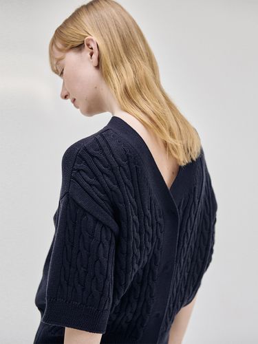 Reversible Half Cardigan (Navy) - NILBY P - Modalova