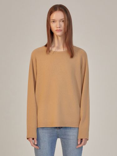 Cashmere-blend Round-neck Knit_Beige - HAVELESS - Modalova