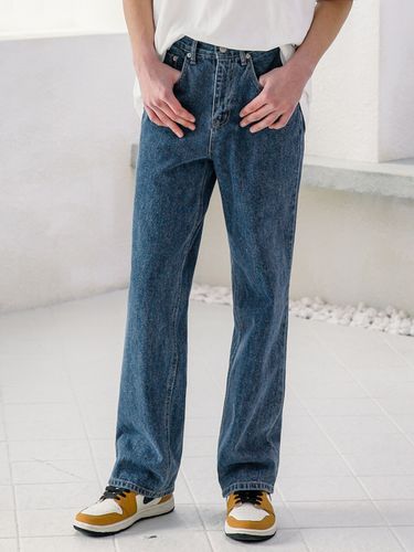 M160 Wide Denim Pants _ Deep Blue - WAAR FOR MEN - Modalova