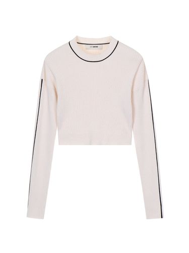 Color Tipping Knit Crop Top () - JOY GRYSON - Modalova