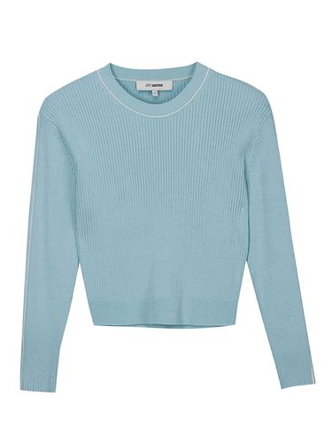 Color Tipping Knit Crop Top () - JOY GRYSON - Modalova