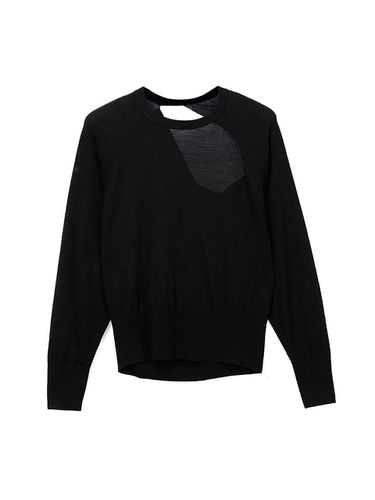 Back Cowl Knit Pullover (Black) - JOY GRYSON - Modalova