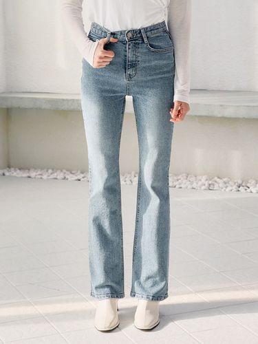 W52 Long Semi Boot Cut Denim Pants _ - WAAR - Modalova