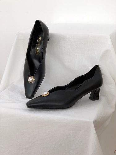 Vintage Pearl Wave Pumps - Black - jeu d`art - Modalova