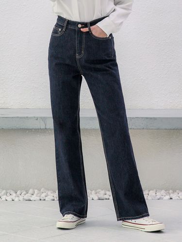 Wide Denim Pants _ Deep Blue - WAAR - Modalova