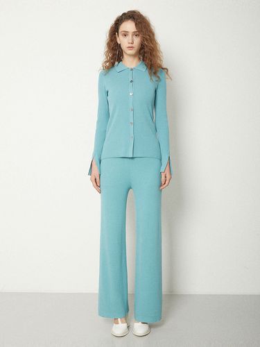 Pull on Wide Leg Ribbed Pants () - JOY GRYSON - Modalova