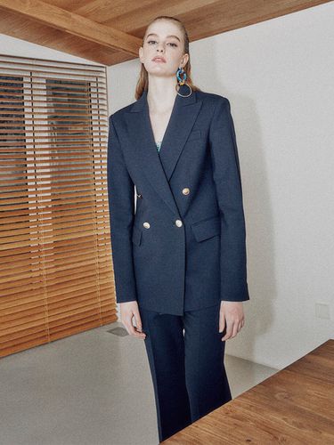 Gold Button Jacket (Navy) - JOY GRYSON - Modalova