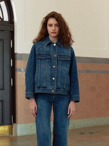 TWS Washing Denim Jacket_Blue - MOHAN - Modalova