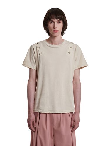 Button Detail T-shirt Light Beige - Trunk Project - Modalova