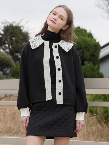 Point Button Knit Cardigan_Black - clet - Modalova