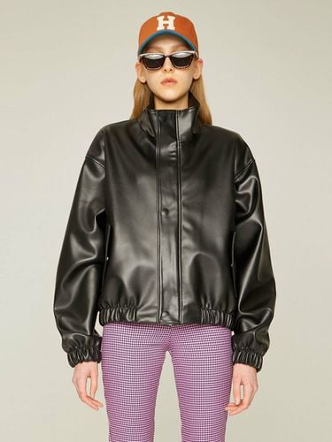 Faux Leather Betty Neck Jacket [] - SPERONE - Modalova