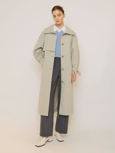 High Neck Belted Trench Coat (NW2MWR314) - on&on - Modalova