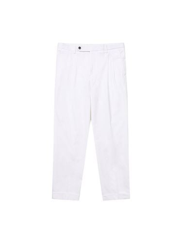 Two Tuck Tapered Pants White - SOLEW - Modalova