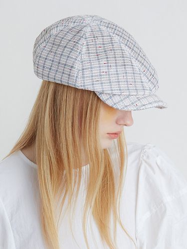 Simple Newsboy Cap - Tweed Check - Brown Hat - Modalova