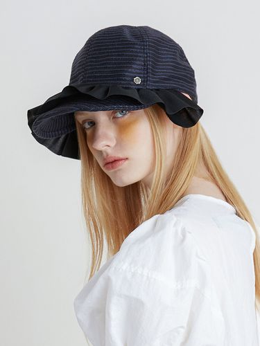 Pleats Cap - Navy - Brown Hat - Modalova