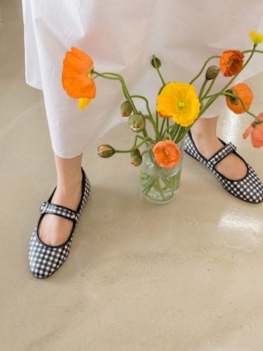 Comely Flats - Check Black - karen white - Modalova