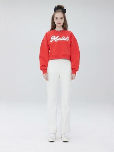 Logo Crop Sweatshirt 001 Red - MUDIDI - Modalova