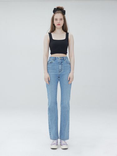 High-waist Denim Pants 001 Blue - MUDIDI - Modalova