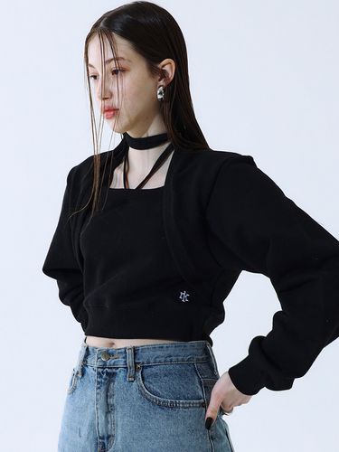 Bolero Layered Sweat_Black - NOTKNOWING - Modalova