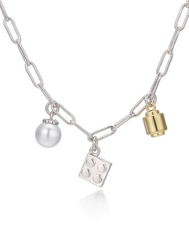 Play Lego Pendant Necklace - Silver - Le masque - Modalova