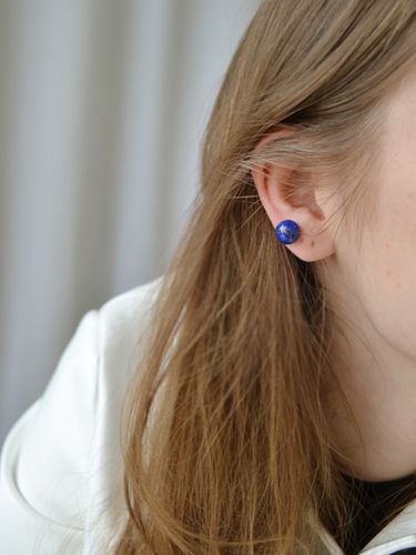 Lapis Stone Medium Earrings - nuavo - Modalova