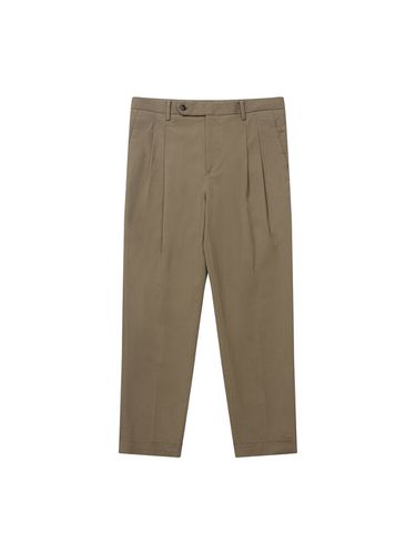 Two Tuck Tapered Pants Khaki Brown - SOLEW - Modalova