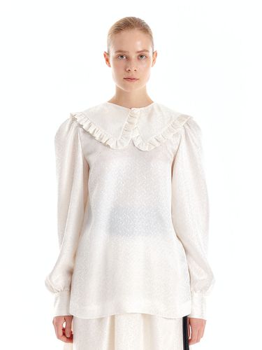 URINCE Frilled Collar Silk Blouse - EENK - Modalova