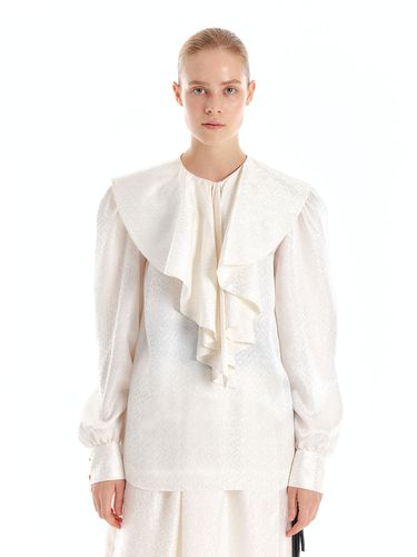 URINCE Ruffled Collar Silk Blouse - EENK - Modalova