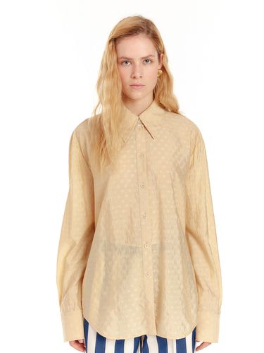 UCLLI Textured Silk Shirt (Beige) - EENK - Modalova