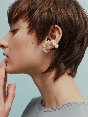 Pearl Ear Cuff Earrings Set - gemma alus design - Modalova