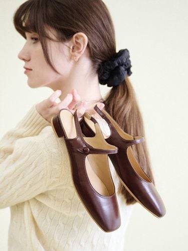 Square Snap Slingback_Choco Brown - IN THE STAR - Modalova