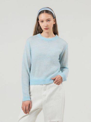 Crew Neck Crop Knit_Light Blue - ROLAROLA - Modalova