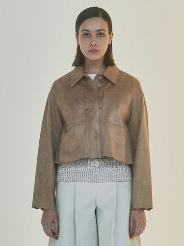 W Suede Cropped Jacket - NOWANDTOMORROW - Modalova