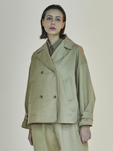 W Oversized Crop Coat - NOWANDTOMORROW - Modalova