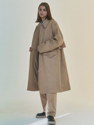 M Flap Hidden String Oversized Coat - NOWANDTOMORROW - Modalova