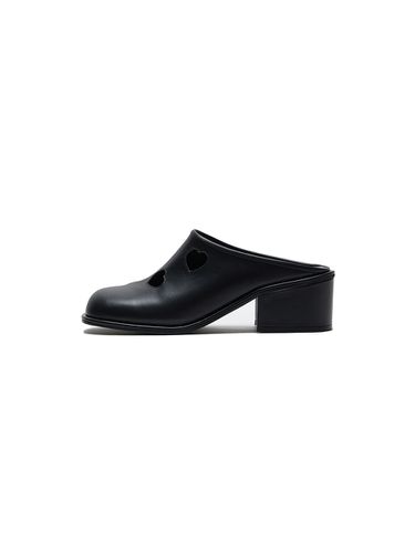 UCOOP Cut-Out Heeled Mules (Black) - EENK - Modalova