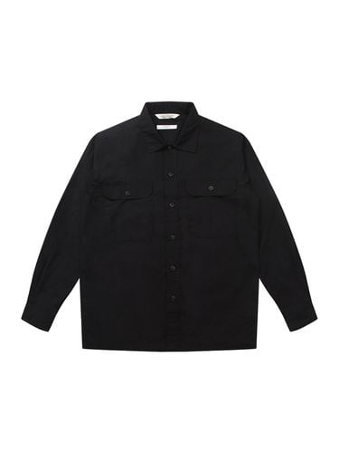 Out Pocket Washed Shirt Black - SOLEW - Modalova