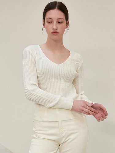 Yan Ribbed V-Neck Knit - YAN13 - Modalova