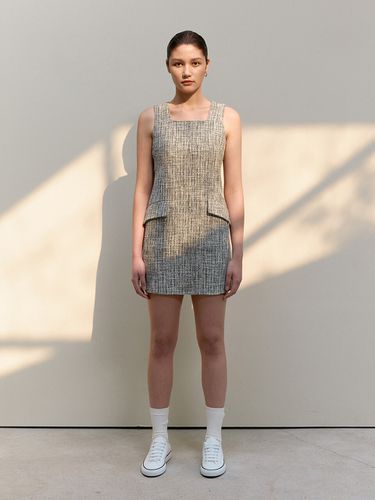 TWS Sleeveless Tweed Mini Dress _ 2 Colors - MOHAN - Modalova