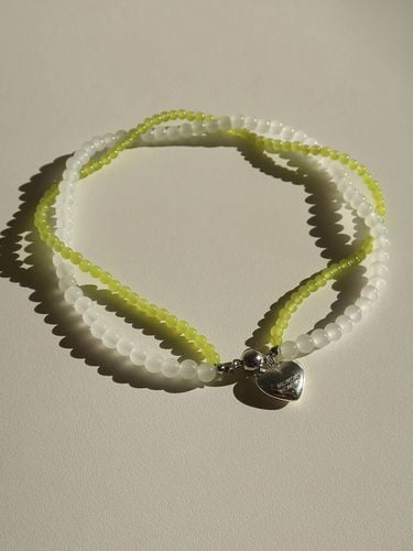 Twist Necklace_White and green - MIDNIGHT MOMENT - Modalova