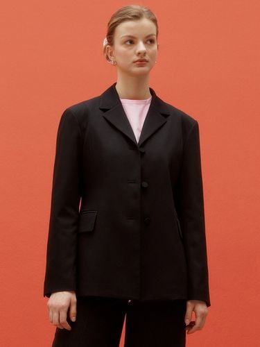 Three Button Single Jacket - Black - BEMUSE MANSION - Modalova