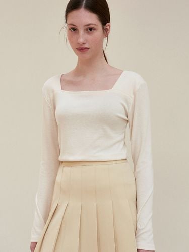 Square Neck Top_Cream - YAN13 - Modalova