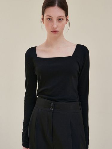 Square Neck Top_Black - YAN13 - Modalova