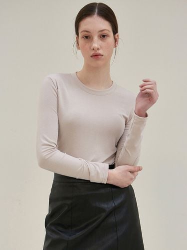 Crew Neck Top_Sand Gray - YAN13 - Modalova