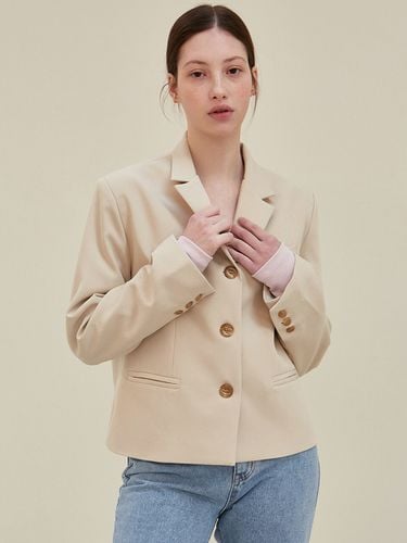 Single Button Jacket_Light Beige - YAN13 - Modalova