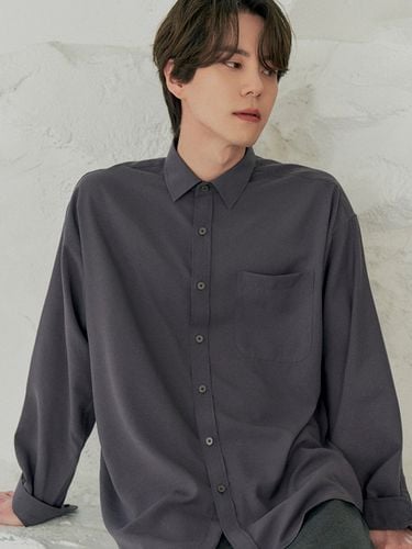 Polyester Shirt Charcoal - DIAMOND LAYLA - Modalova