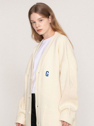 Unisex G Logo Flocking Knit Cardigan () - GRAVER - Modalova