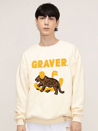 Smile Drawing Leopard Sweatshirt - GRAVER - Modalova