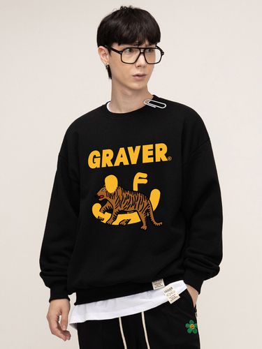 Smile Drawing Leopard Sweatshirt_7 Colors - GRAVER - Modalova